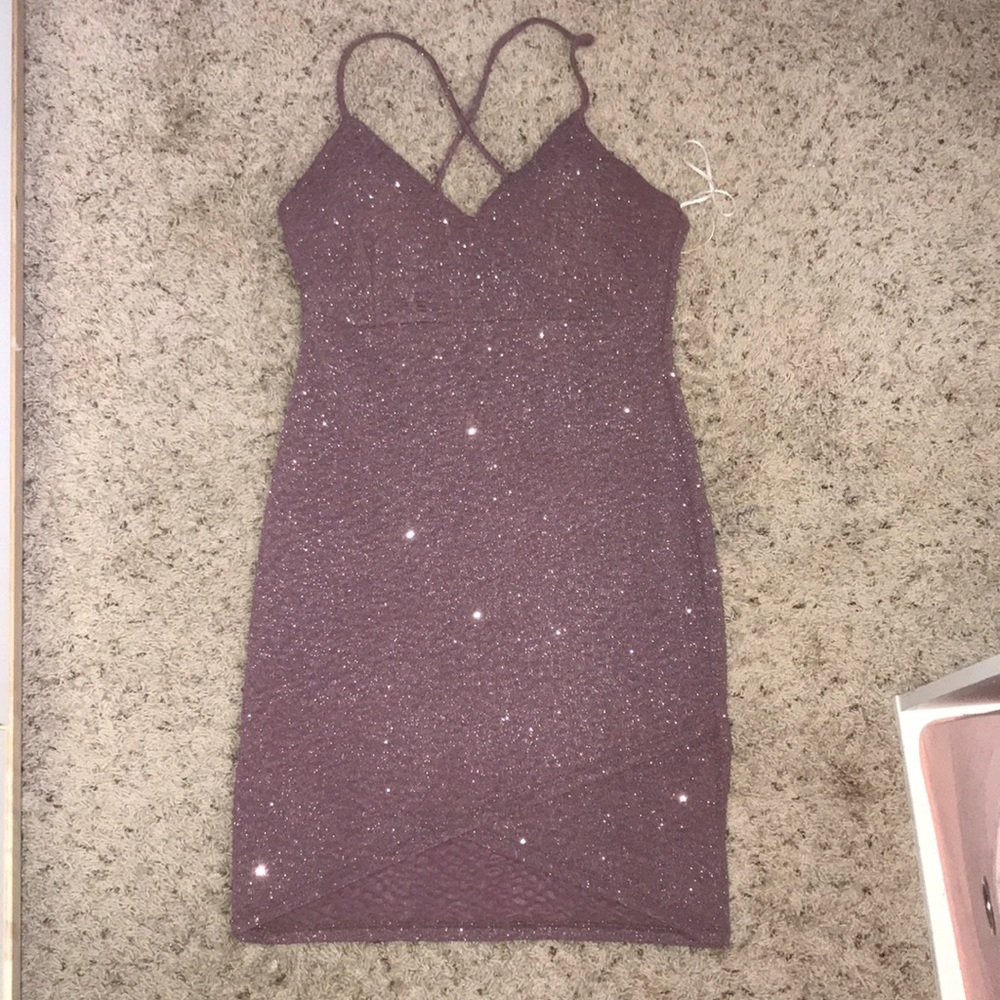 Purple mini dress